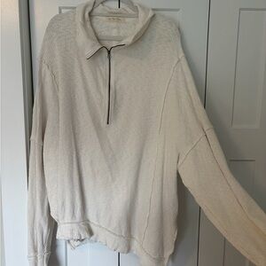 We The Free Men's Off-White Zip-Up Sweater